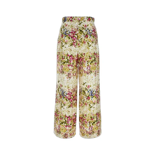 All-Over Printed Wide Leg Trousers