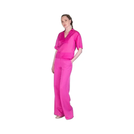 High-Waisted Casual Pants
