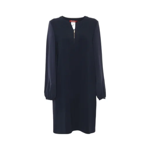 Studio Zip Detailed Long-Sleeved Dress