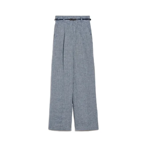 Herringbone High-Waist Casual Pants