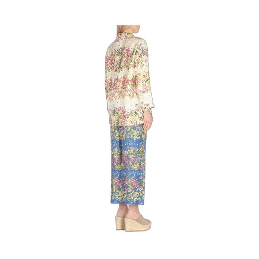 Floral Printed Long-Sleeved Blouse