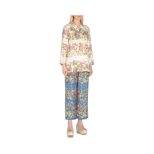 Floral Printed Long-Sleeved Blouse