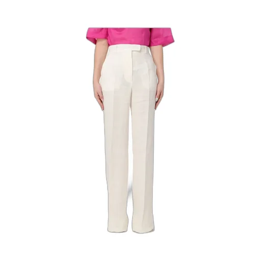 High Waisted Straight Leg Trousers