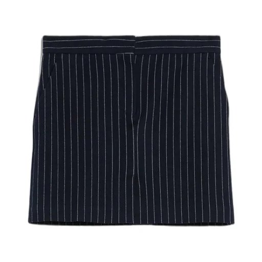Pinstripe Cashmere Skirt