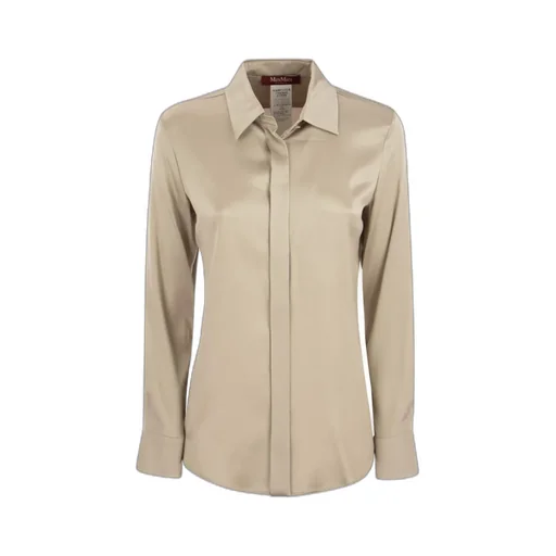 Long-Sleeved Pointed Collar Shirt