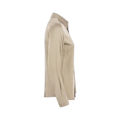 Long-Sleeved Pointed Collar Shirt