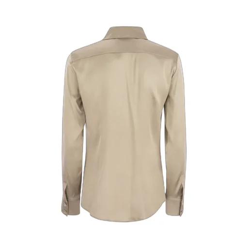 Long-Sleeved Pointed Collar Shirt