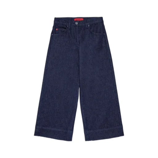 Logo Patch Wide-Leg Jeans
