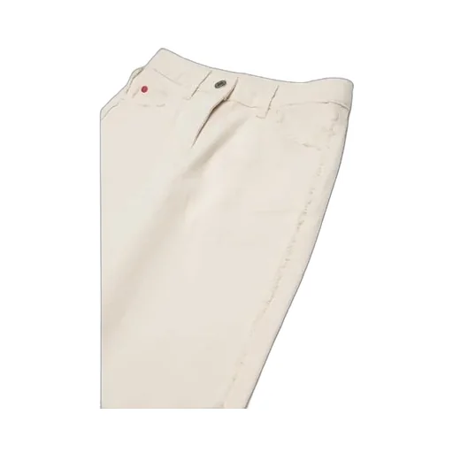 Logo Patch Frayed Edge Pants