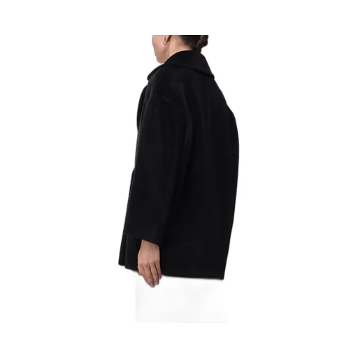 Double-Breasted Long-Sleeved Wool Coat
