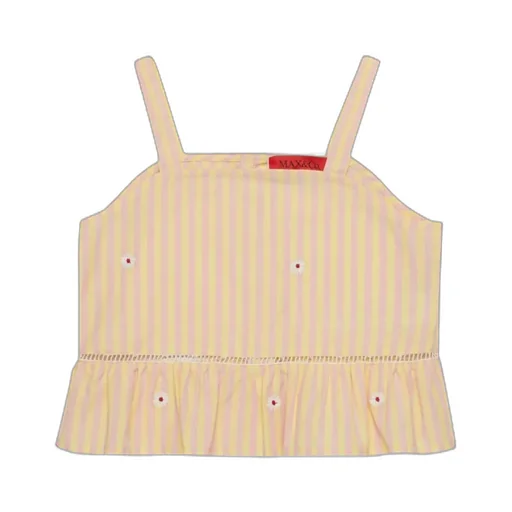 Striped Ruffled Hem Top