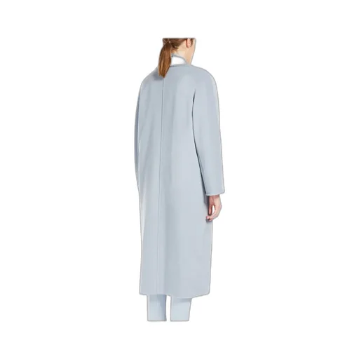 Double-Breasted Long-Sleeved Wool Coat