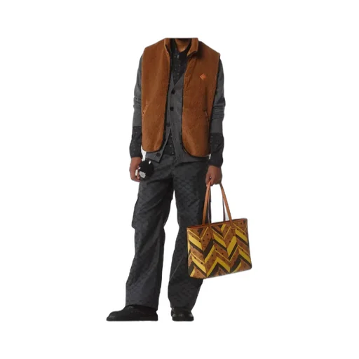 Toni Top-Zip Shopper In Mega Herringbone Visetos