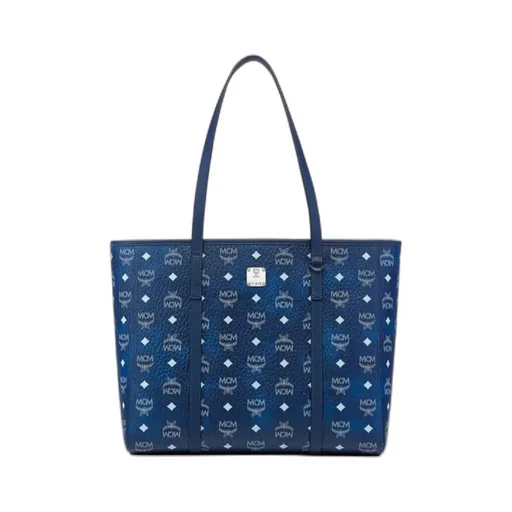 Toni Visetos Monogram Canvas Top-Zip Tote Bag