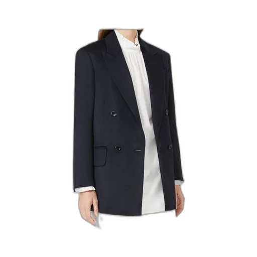 Straight Gabardine Wool Trousers