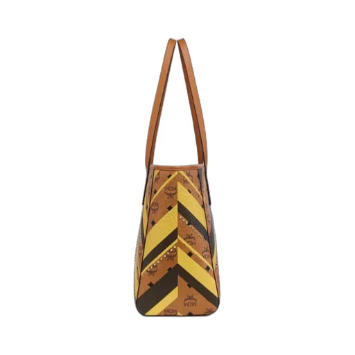 Toni Top-Zip Shopper In Mega Herringbone Visetos