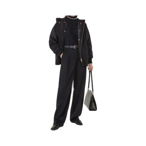 Drawstring Long-Sleeved Coat