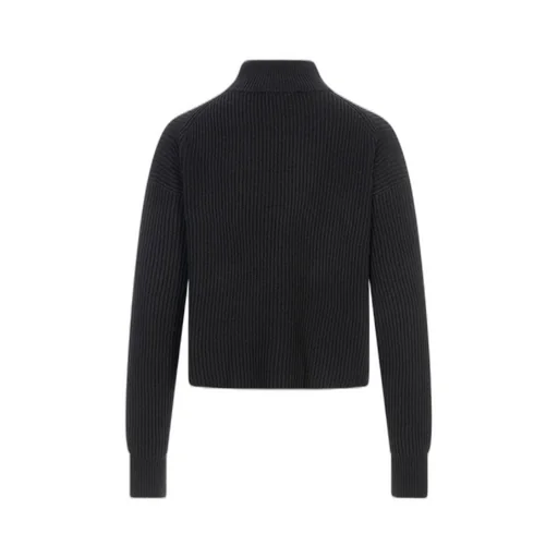 Studio Mock Neck Ribbed Jumper