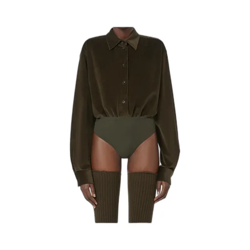 Velvet Bodysuit Shirt