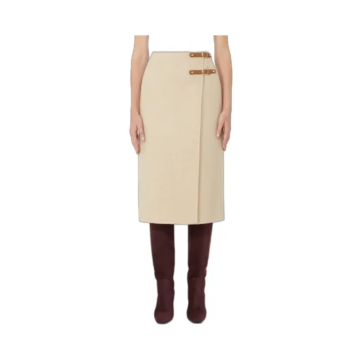 Camel Wrap Skirt