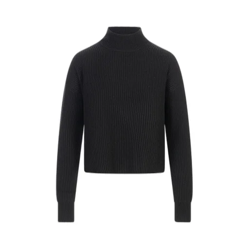 Studio Mock Neck Ribbed Jumper