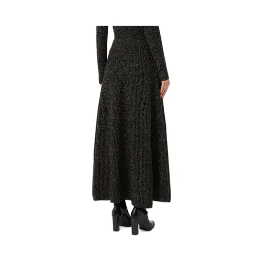 Ribbed Wool And Cashmere Flared Skirt