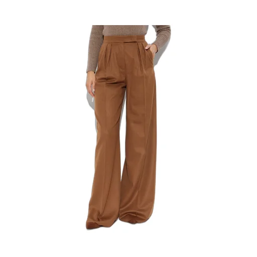 Wide Camel Color Trousers