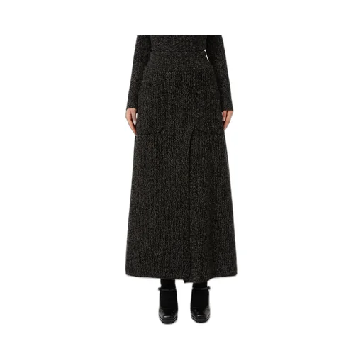Ribbed Wool And Cashmere Flared Skirt