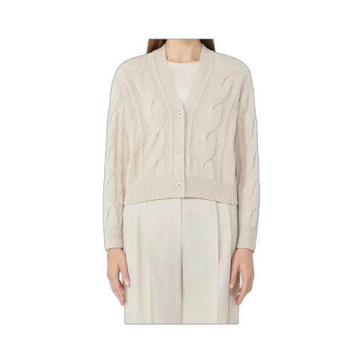 Cropped Wool And Cashmere Blend Cardigan