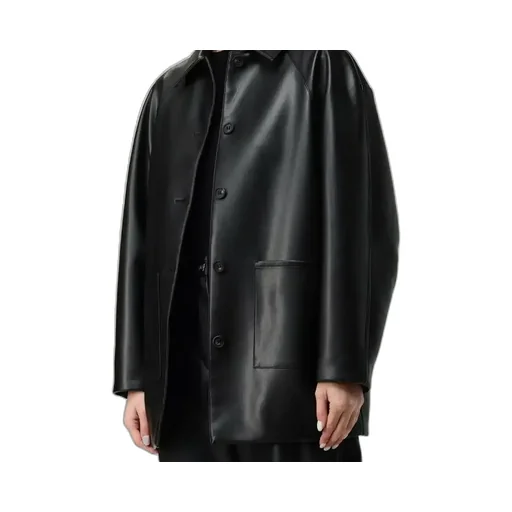 Long-Sleeved Button-Up Jacket