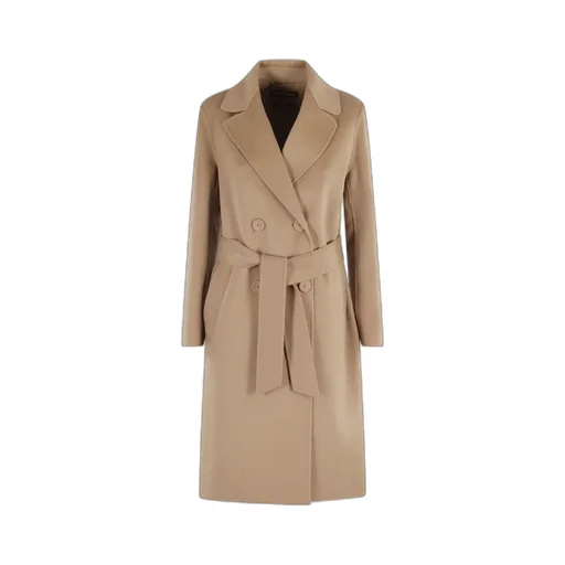 Studio Double-Breasted Belted Long Coat
