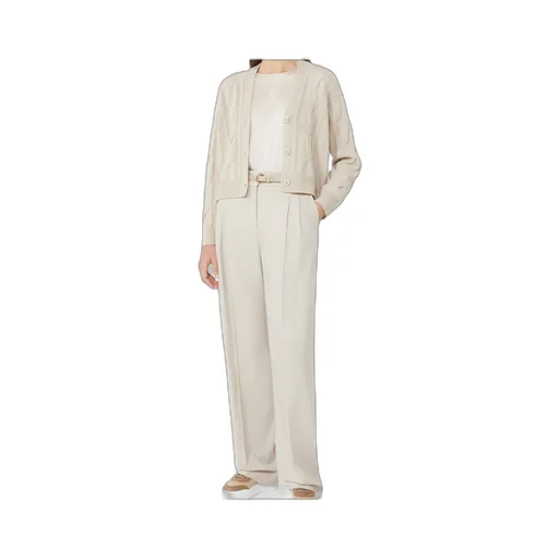 Cropped Wool And Cashmere Blend Cardigan