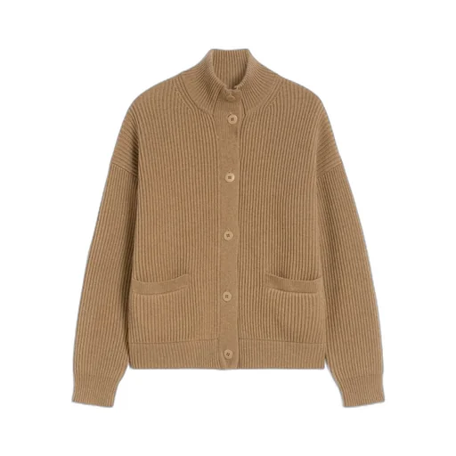 Ribbed-Knit Wool And Cashmere Cardigan