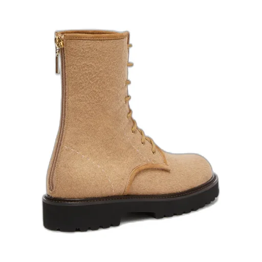 Water-Repellent Camel Combat Boots
