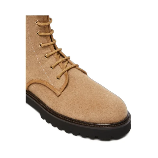 Water-Repellent Camel Combat Boots