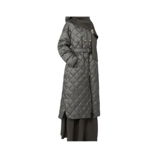 Long Quilted Down Jacket In Water-Repellent Fabric