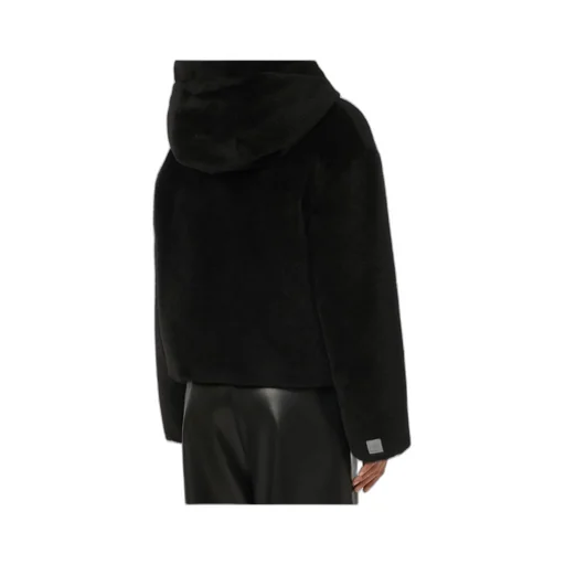 Short, Reversible Alpaca And Wool Padded Jacket