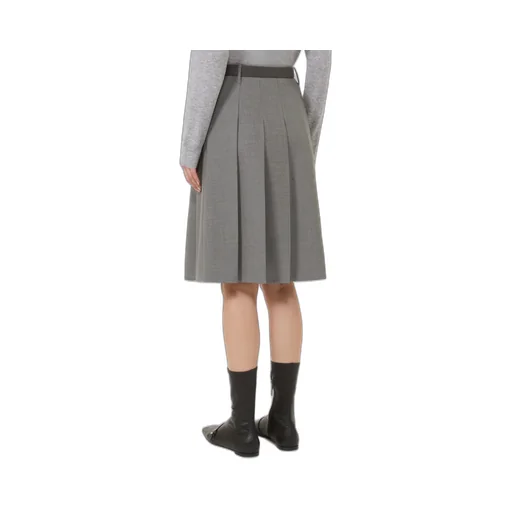 Pleated Wool Skirt