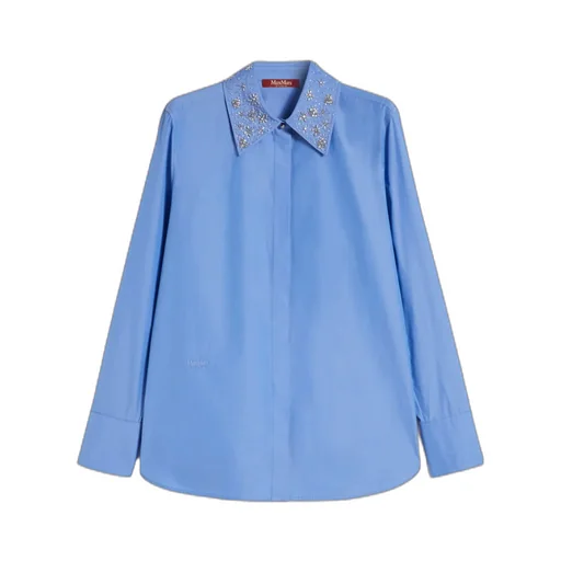 Crystal-Adorned Poplin Shirt
