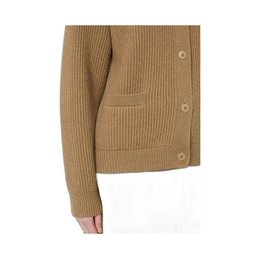 Ribbed-Knit Wool And Cashmere Cardigan