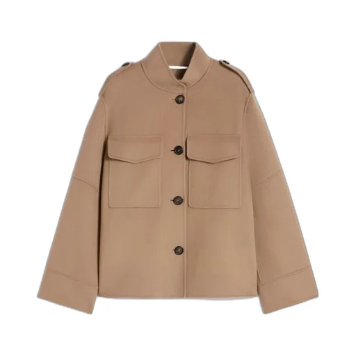 Long-Sleeved Button-Up Coat