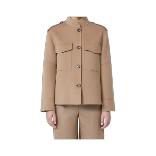 Long-Sleeved Button-Up Coat