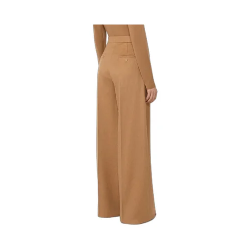 Flared Camel Trousers