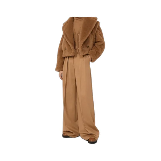 Flared Camel Trousers