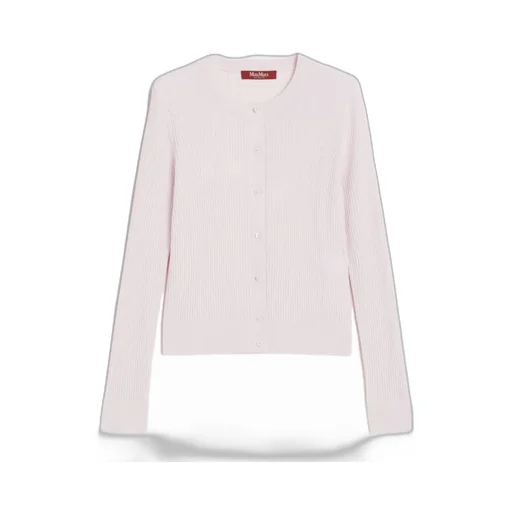 Wool And Silk Crew-Neck Cardigan