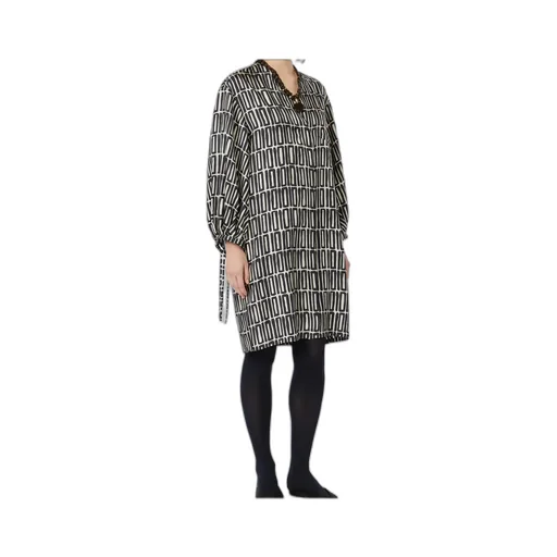Printed Silk Twill Dress