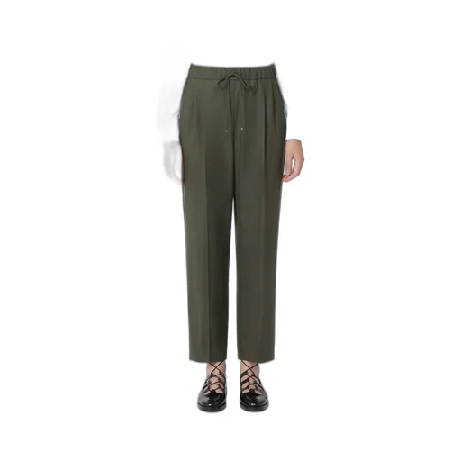 Belted Cashmere Trousers
