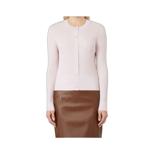 Wool And Silk Crew-Neck Cardigan