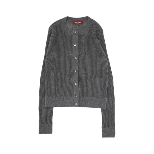 Wool And Silk Crew Neck Cardigan
