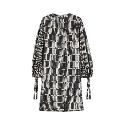 Printed Silk Twill Dress